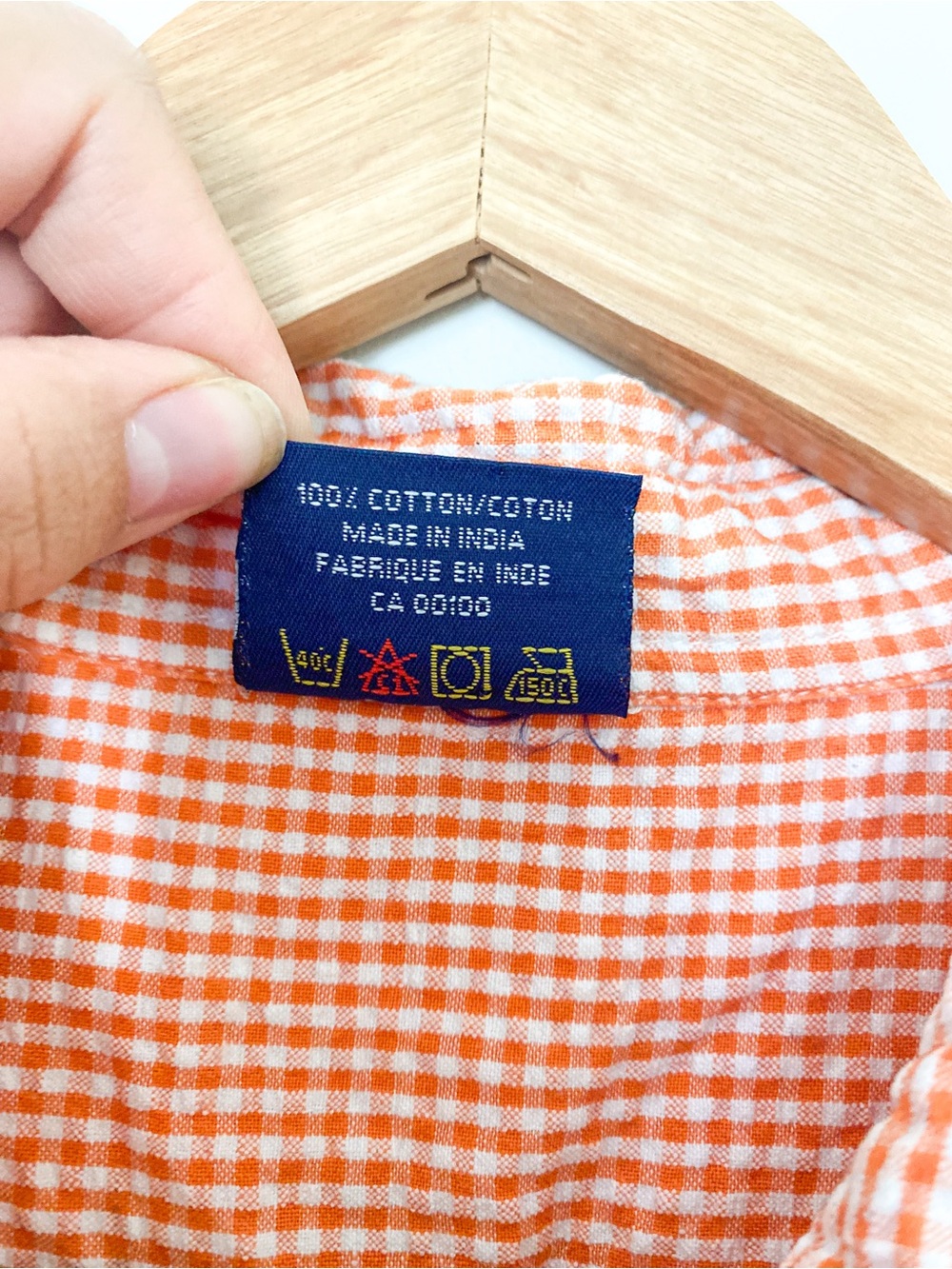 TRULY CASUAL | 100% Cotton | Gingham Button Up Sleeveless Blouse | Relaxed Fit | - Picture 5 of 7